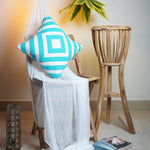 Turquoise Hex Cushion 21