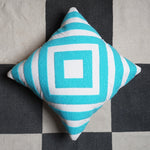 Turquoise Hex Cushion 21