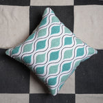 Aqua Turquoise Paisley Cushion 14
